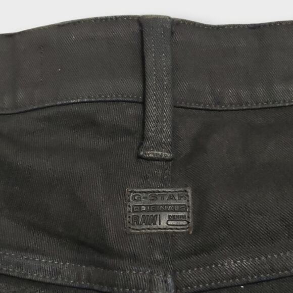 G-Star Raw 5620 3D Zip Knee Super Slim Jeans Black Sz 32x32 Grunge Goth Moto - Picture 6 of 15